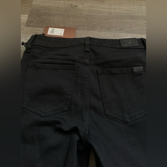 NWT 7 For All Mankind Jen7 Skinny Jeans Slim Straight Black New Size 27 Size 2 - Picture 8 of 9